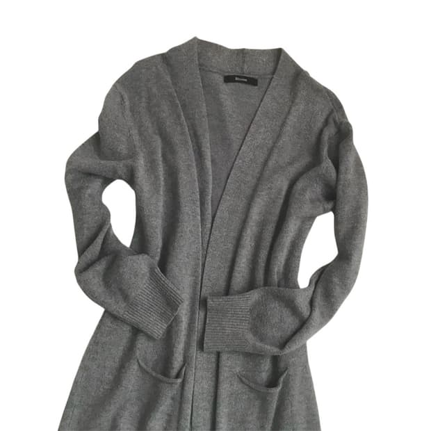 니트 롱 가디건