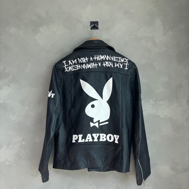아임낫어휴먼비잉 플레이보이 콜라보 레더자켓