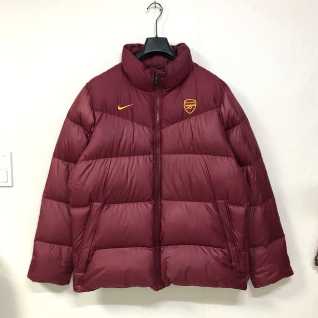 나이키 x 아스날 축구 덕다운 숏패딩 105(L) _ 버건디