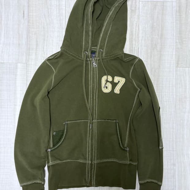 폴로 진스 컴퍼니 스티치 후드집업