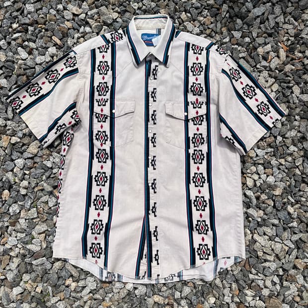 90s 랭글러(Wrangler) 빈티지 나바호 웨스턴 셔츠 (실측확인)
