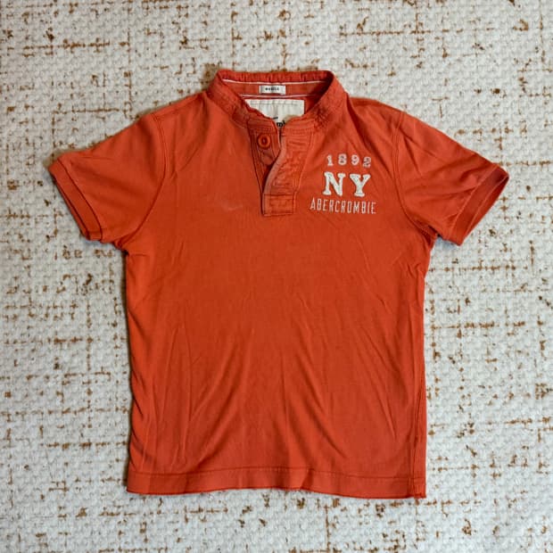 아베크롬비 오렌지 딱붙 반팔 S