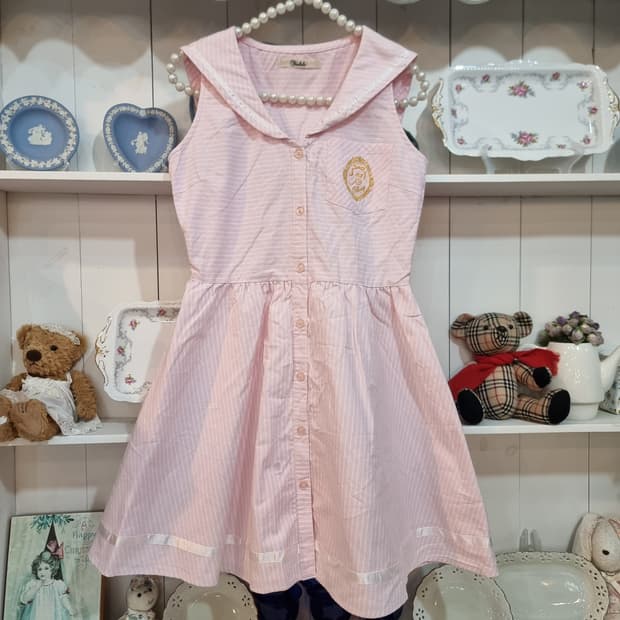 트랄라라(Tralala) 딸기우유 세일러 원피스