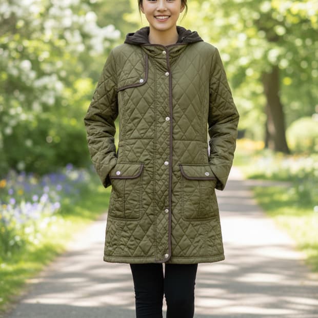 55.엘르 퀼팅 후드점퍼