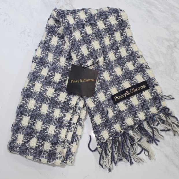 Pinky&Dianne) 일본빈티지 갸루깔st 겨울트위드 체크목도리머플러