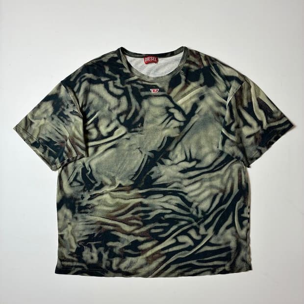 디젤 DIESEL 밀리터리 멀티 패턴 반팔 티셔츠 PN9160
