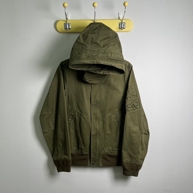  BEAMS 빔즈 더블 집 모즈 파카 블루종 자켓 S