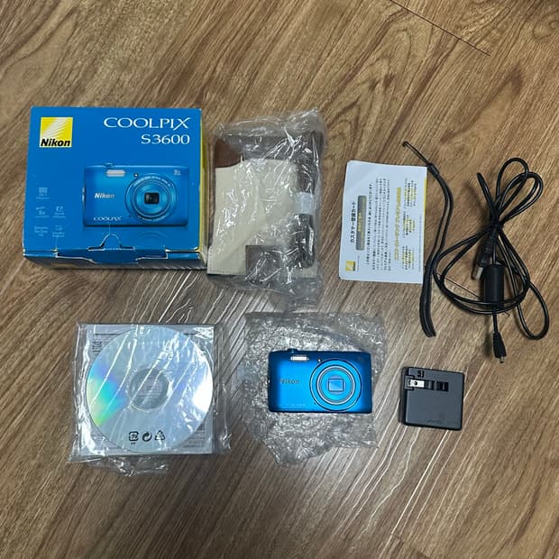 니콘 쿨픽스 s3600 블루 풀박스