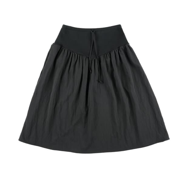 온스카 스커트 FLARE RIB SKIRT (CHARCOAL)