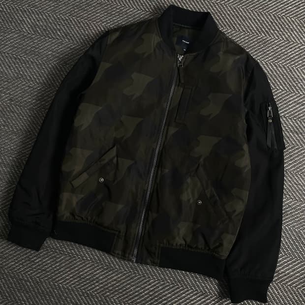 폴햄 퀄팅 누빔 카모 블루종 자켓 y 3820