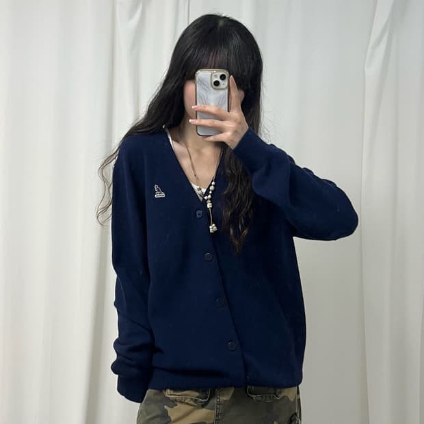Kangol navy cardigan