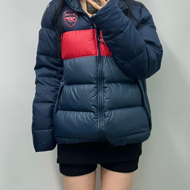 나이키 아스날 네이비 패딩