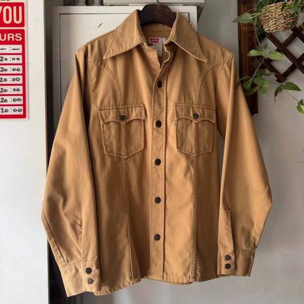 [S]70's 리바이스 Made in USA 샤모아 웨스턴 셔츠