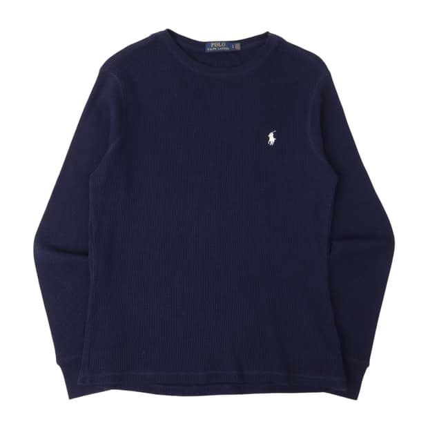폴로 랄프로렌 네이비 와플 롱슬리브 티셔츠