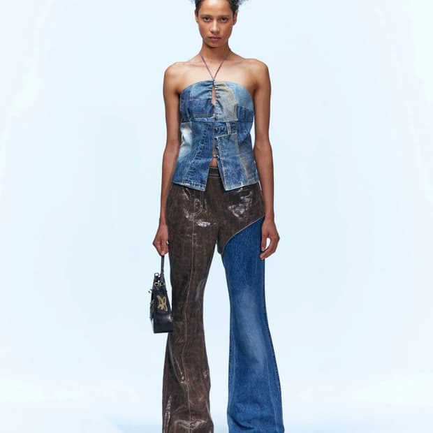 Lance Jeans Hybrid Faux Leather Trousers