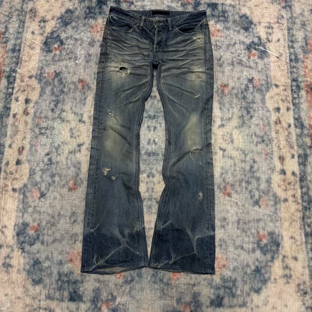 Fuga 00s archive whisker boot cut denim