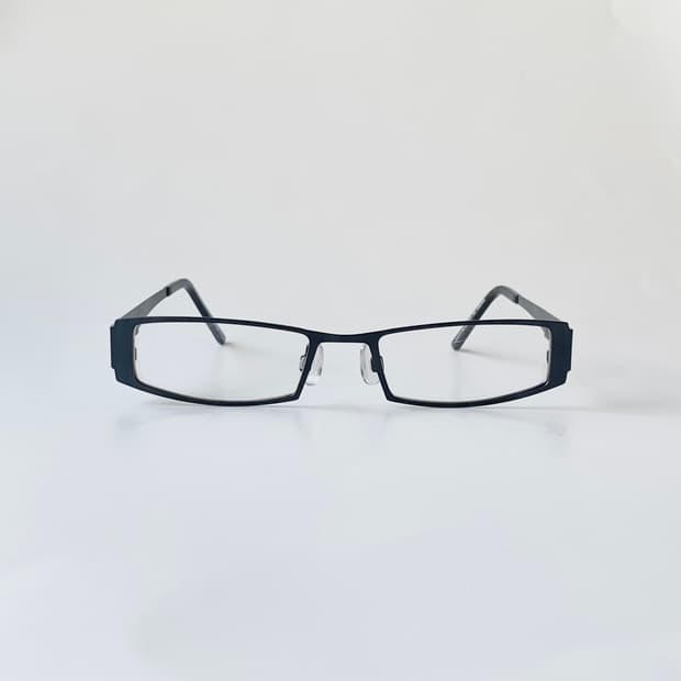 2442 데드스탁 슬림 사각 블랙 클래식 레트로 메탈 프레임 빈티지안경