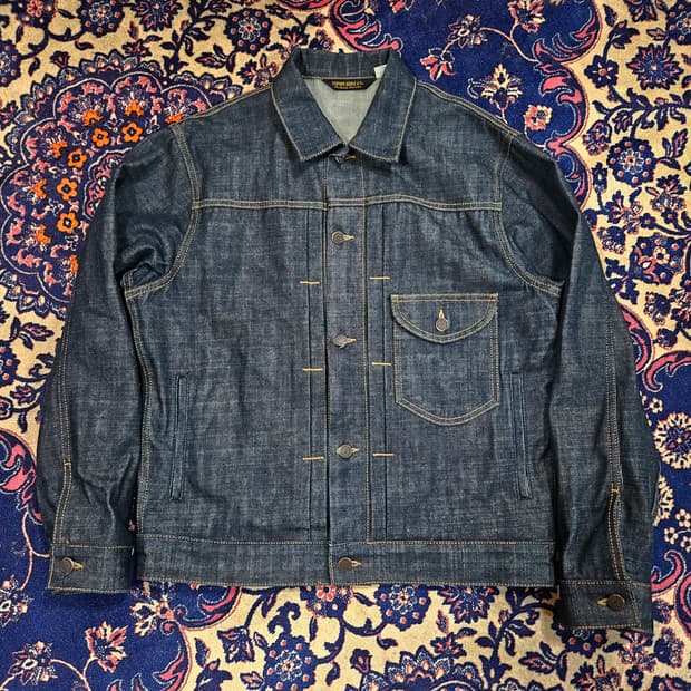유니폼브릿지 포켓 셀비지 데님 자켓 M size
