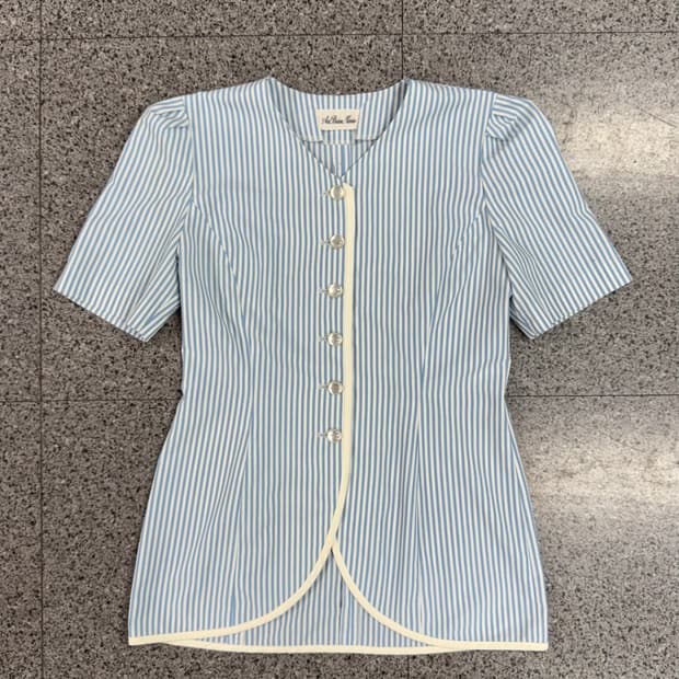 vintage classic striped blouse