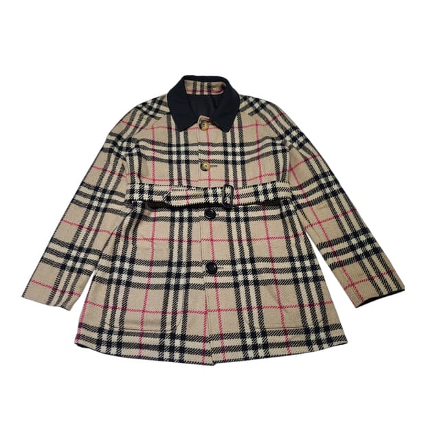 버버리 노바체크 리버시블 벨티드 자켓[S~M]