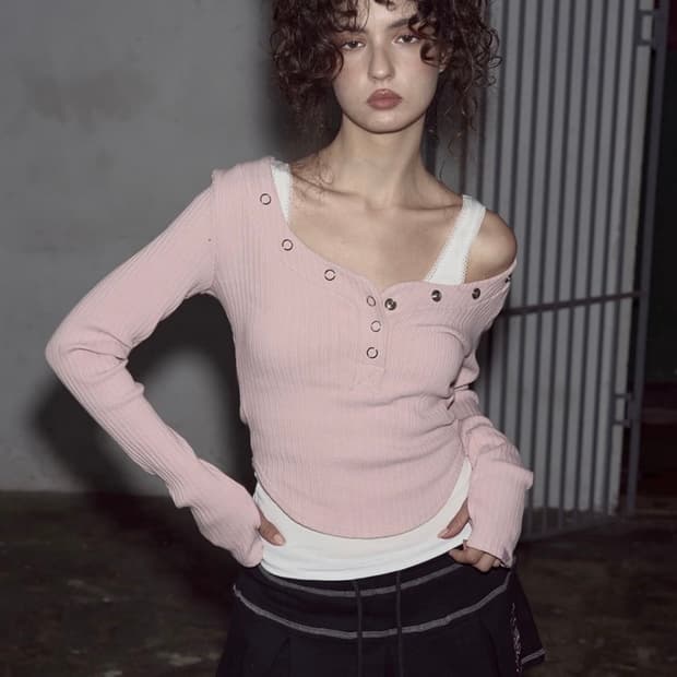 플리즈노팔로우 버니 탑 플노팔