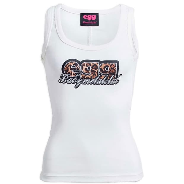 베이비메탈클럽 Rhinestone sleeveless top 화이트