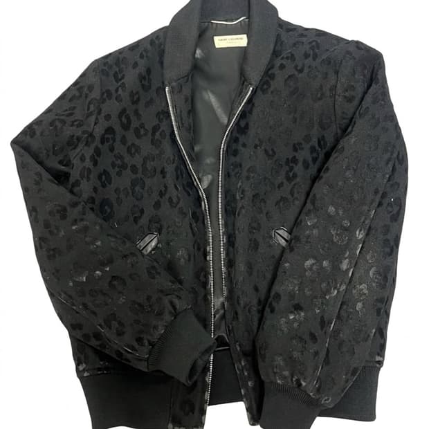 생로랑 레오파드 테디 자켓