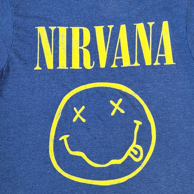 너바나 NIRVANA 스마일리 페이스 빈티지 티셔츠