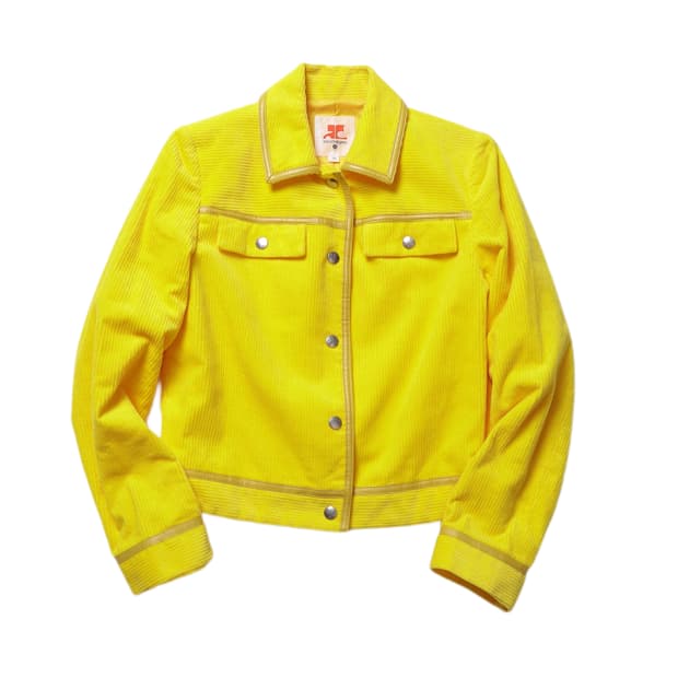 꾸레쥬 옐로우 코듀로이 자켓 
