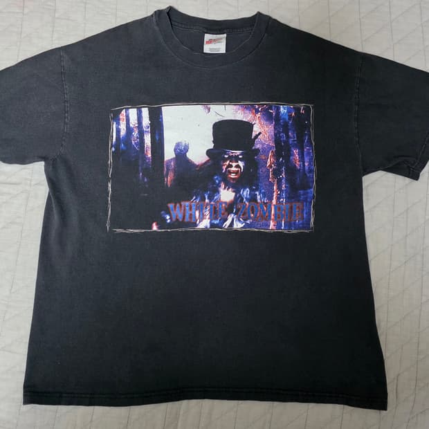 [XL] 90s 화이트 좀비 빈티지 밴드티 영로드