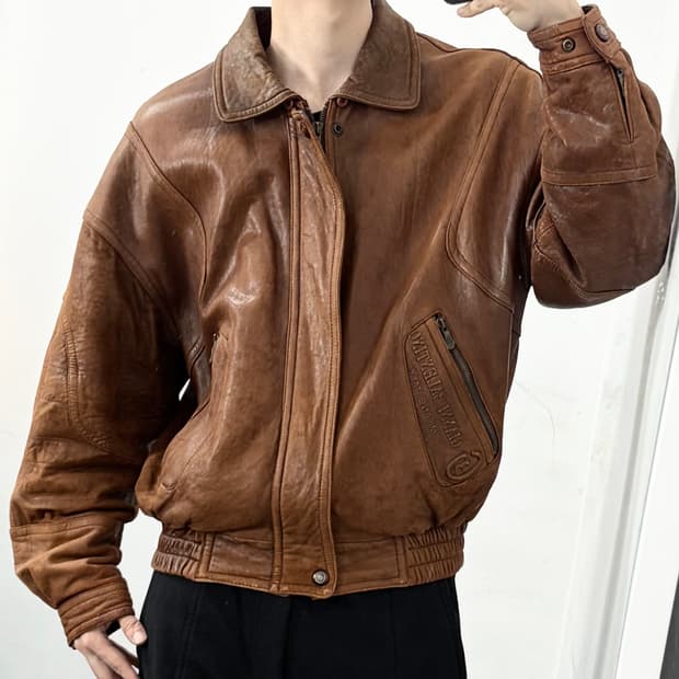 GianniBalentino 양가죽 봄버 자켓