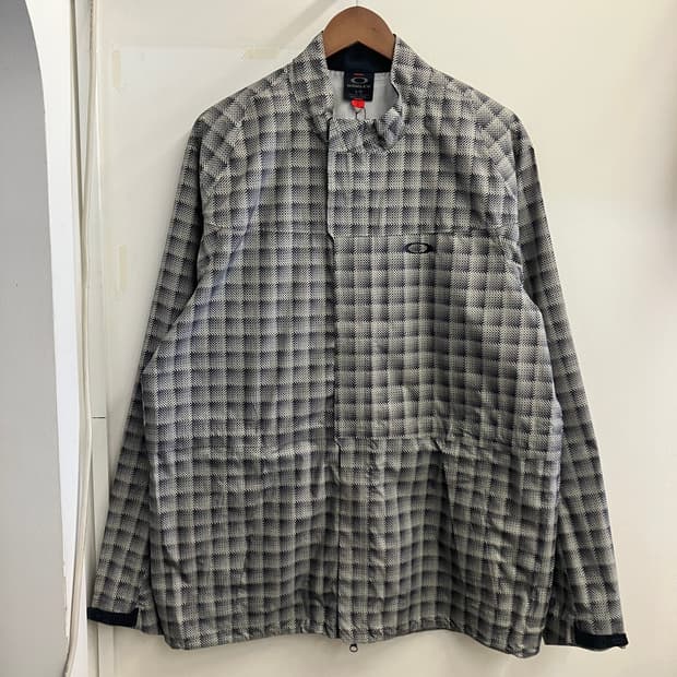 N252 오클리 체크 바람막이 자켓