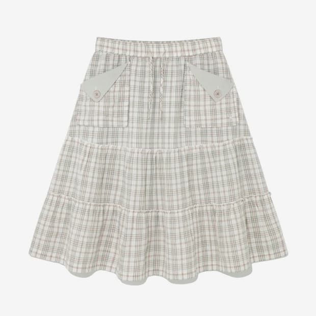 더콜디스트모먼트 피켓 체크 스커트