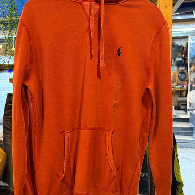 폴로 랄프로렌 네이비포니 레드 피그먼트 후드티