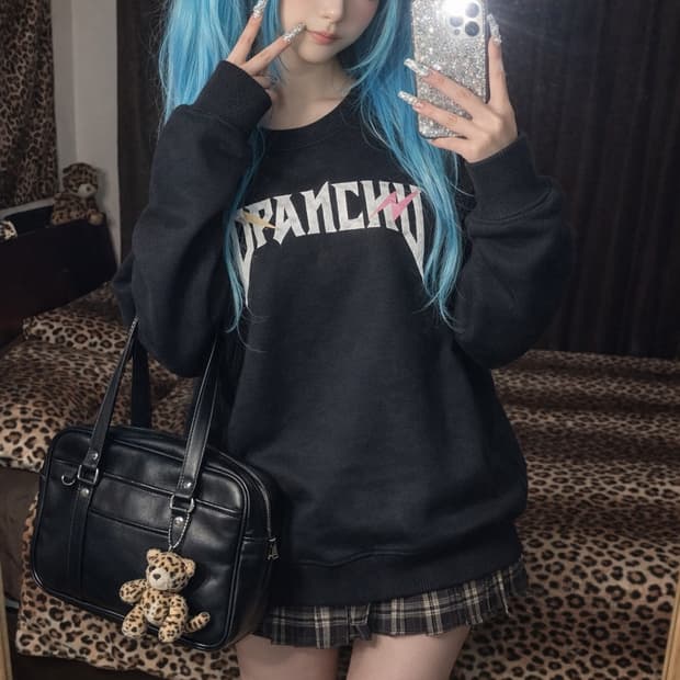 오빤쮸 우사기 맨투맨 티셔츠