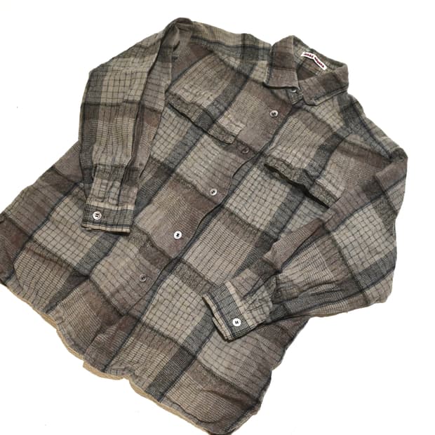 Issey miyake 70s boiled wool shirt