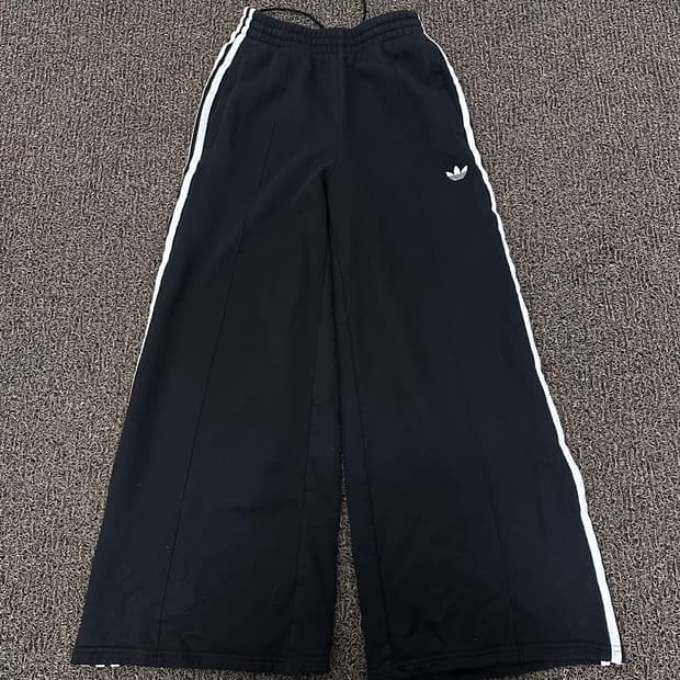 아디다스 파이어버드 와이드 트레이닝복 운동복 바지 블랙 S 