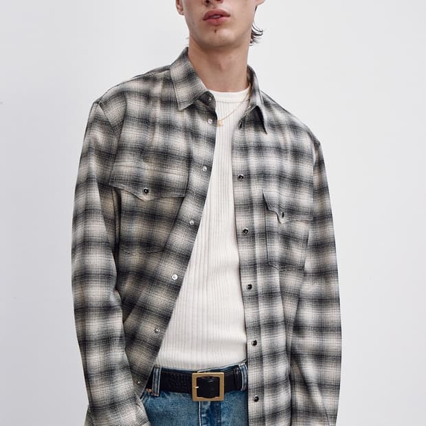 [M] 렉토 옴브레 플란넬 웨스턴 체크셔츠