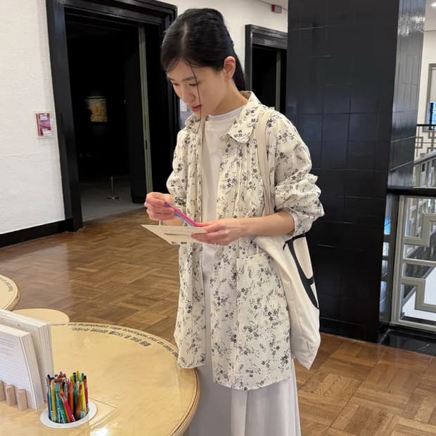 oversized pintuck shirt jacket flower