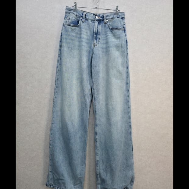 마시모두띠 연청 와이드 데님 팬츠 Massimo Dutti