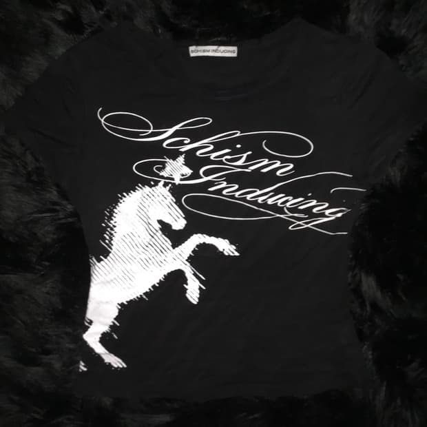 스키즘인듀싱 HORSE SLIM T SHIRT BLACK