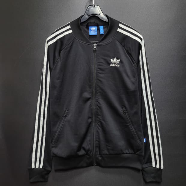 아디다스 불꽃 파이어버드 검흰 백로고 트랙탑 져지 