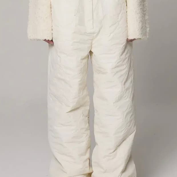 더포르타 wave quilted padded pants s