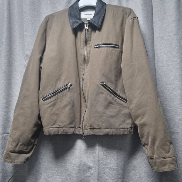 토니웩 레더카라 워크자켓 베이지 XL