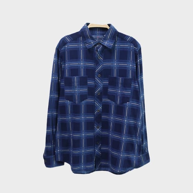 블루블루 체크 셔츠 55224