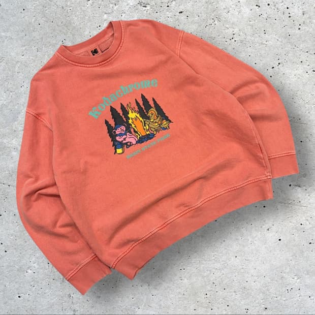 [L] 코닥 코닥크롬 맨투맨 티셔츠 오렌지 B500