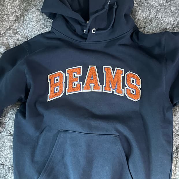 빔즈 네이비 후드티 새상품 교환
