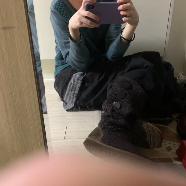 Ugg knit boots puple&red