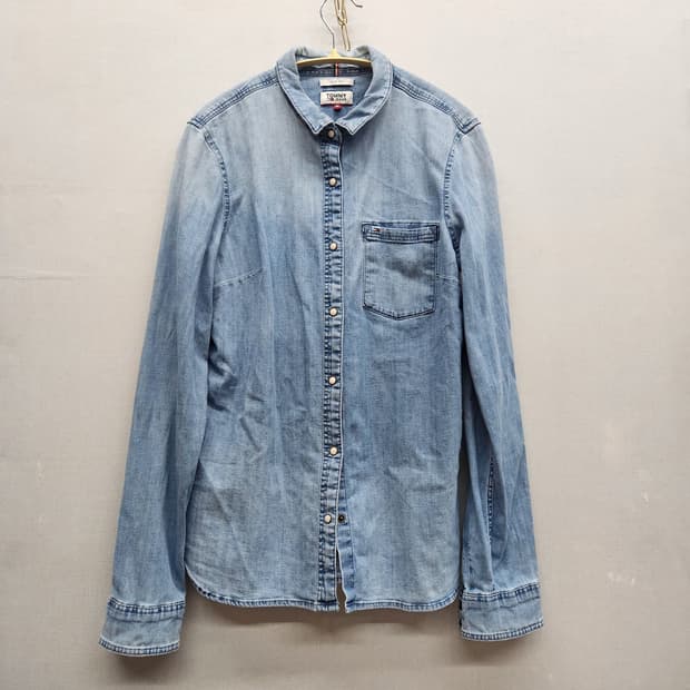 타미진스 원포켓 로고 워싱 데님 셔츠 M(M)