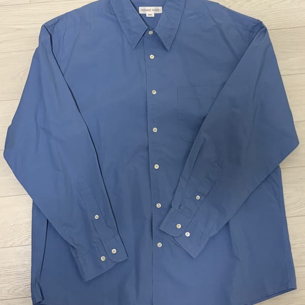 S) 토마스모어 페이퍼 셔츠 블루블루